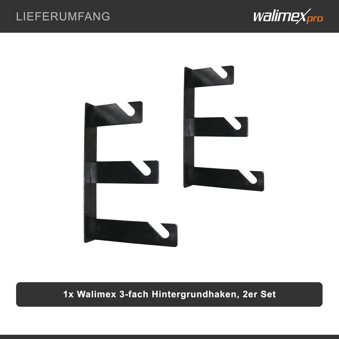 Walimex 3-fach Hintergrund haken (2er Set) nur Haken, nur Haken
