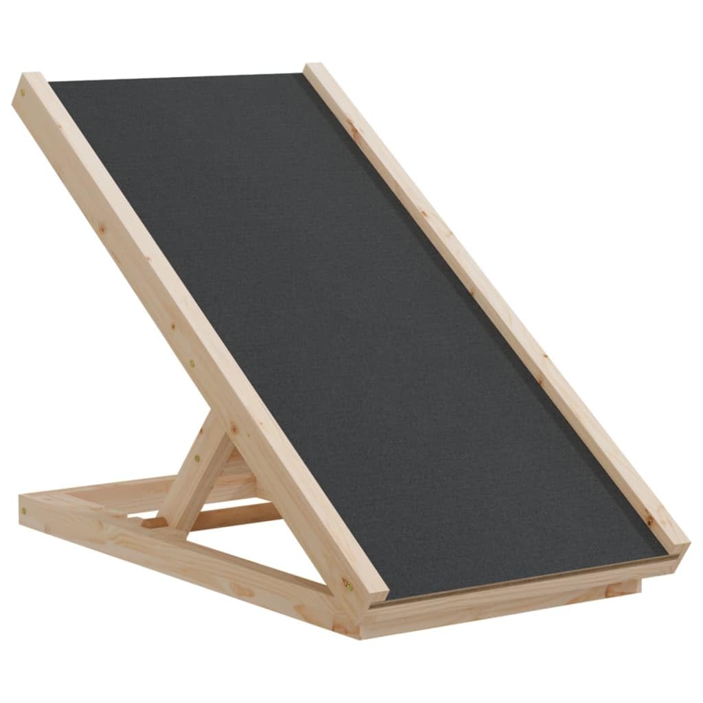vidaXL Hunderampe Grau 70x35 cm Massivholz Tanne, 70 x 35 cm