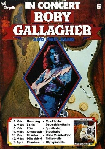 Rory Gallagher - Against The Grain, Tour 1975 » Konzertplakat/Premium Poster | Live Konzert Veransta