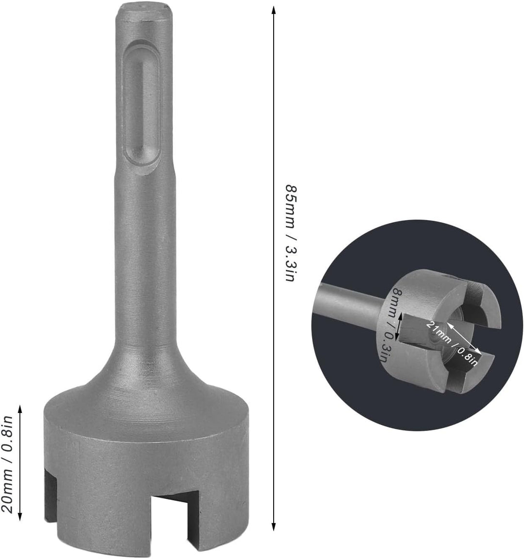 SDS Plus Erdungsstangentreiber, 85mm Metall Erdungsstangen Bits Steckschlüssel Bohrwerkzeuge für SDS