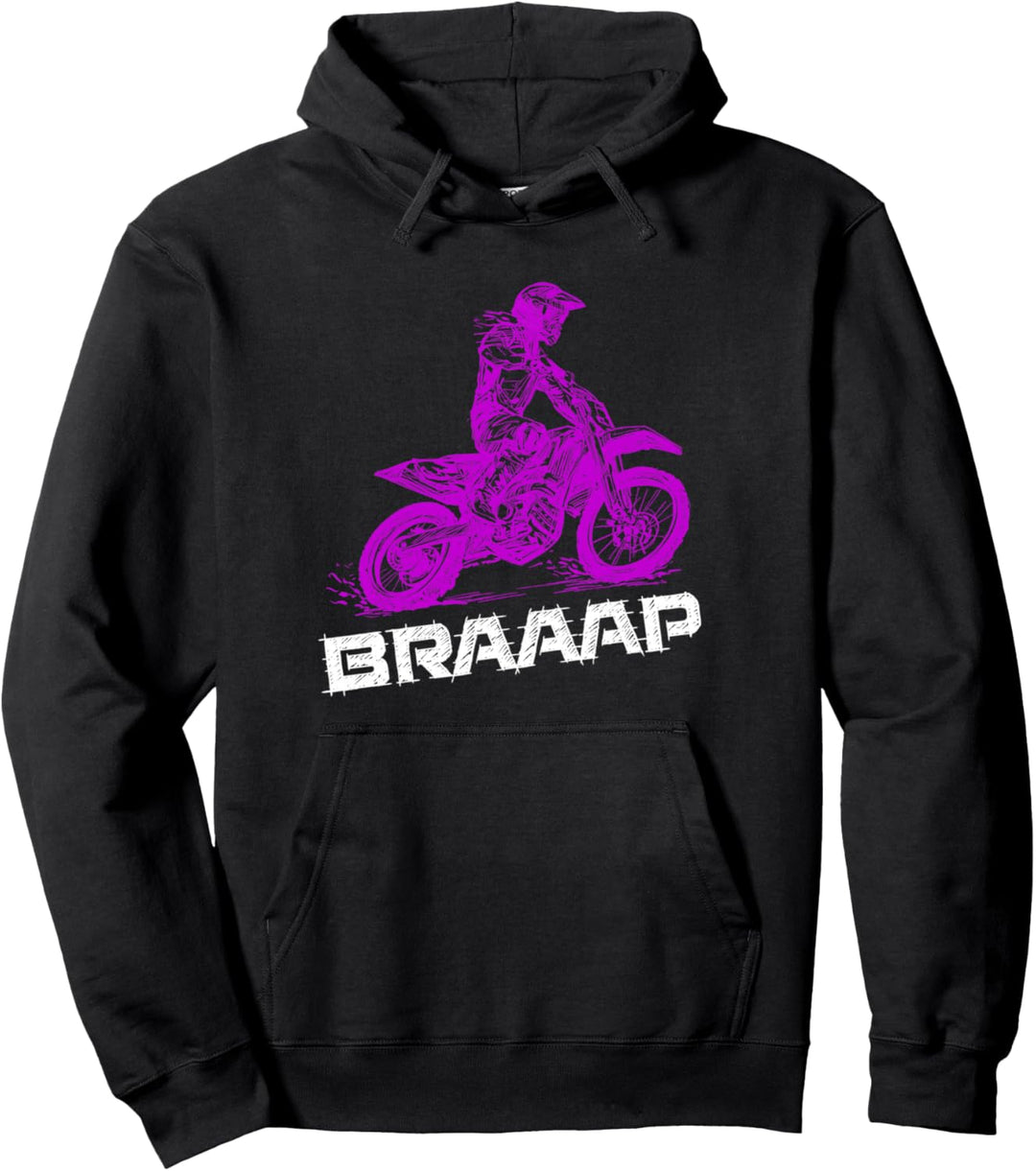 Brap Braap Girls Motocross accessories Women Dirt Bike Pullover Hoodie