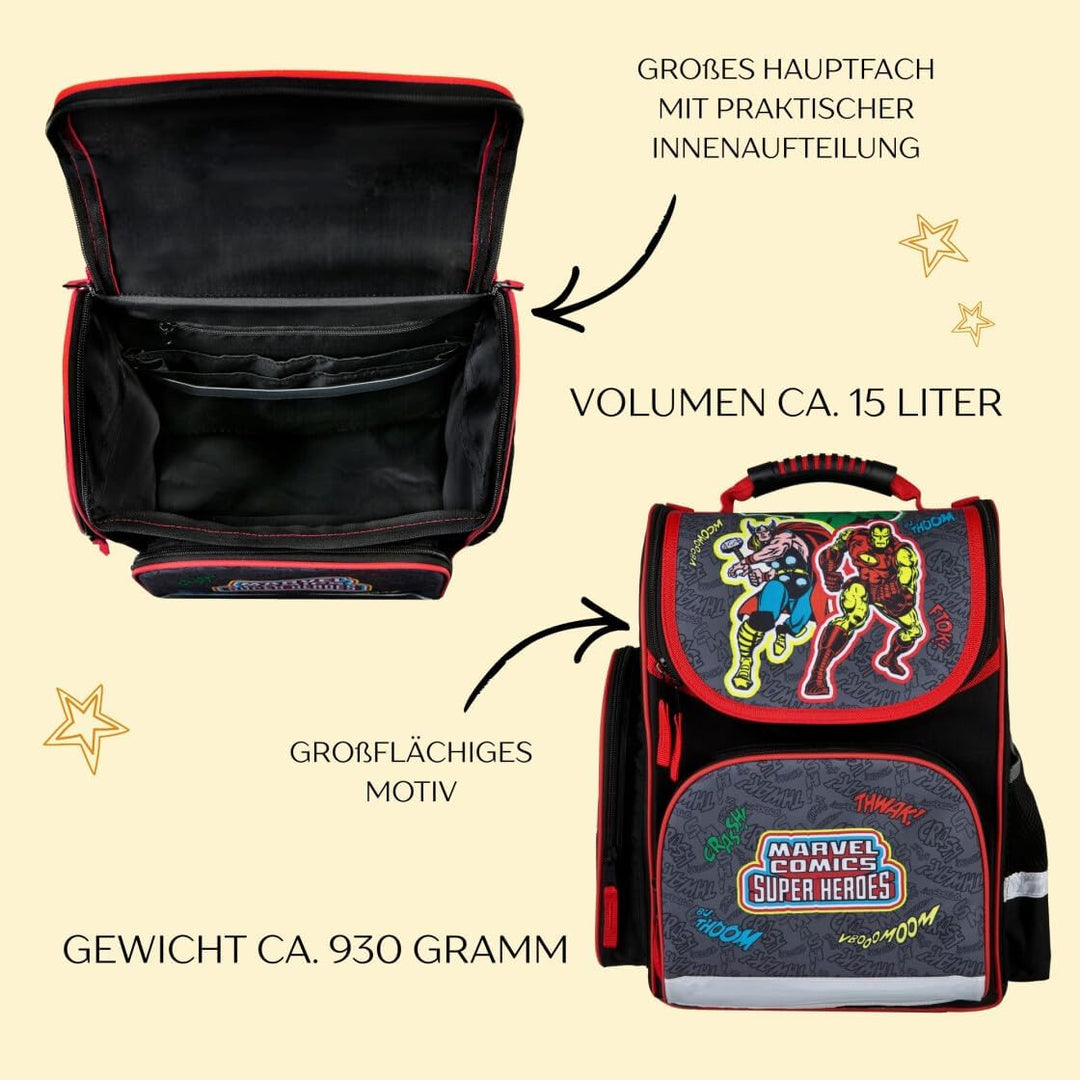 Undercover Schulranzen Set 1. Klasse - Personalisierter Inhalt mit Name - Schultasche Jungen Mädchen