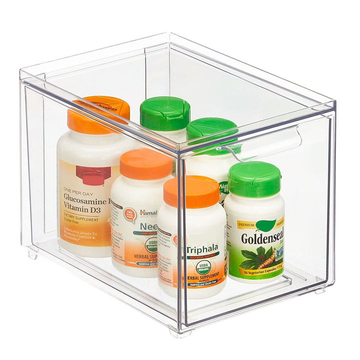 mDesign Kosmetikorganizer – stapelbare Schubladenbox aus Kunststoff – praktische Box zur Aufbewahrun
