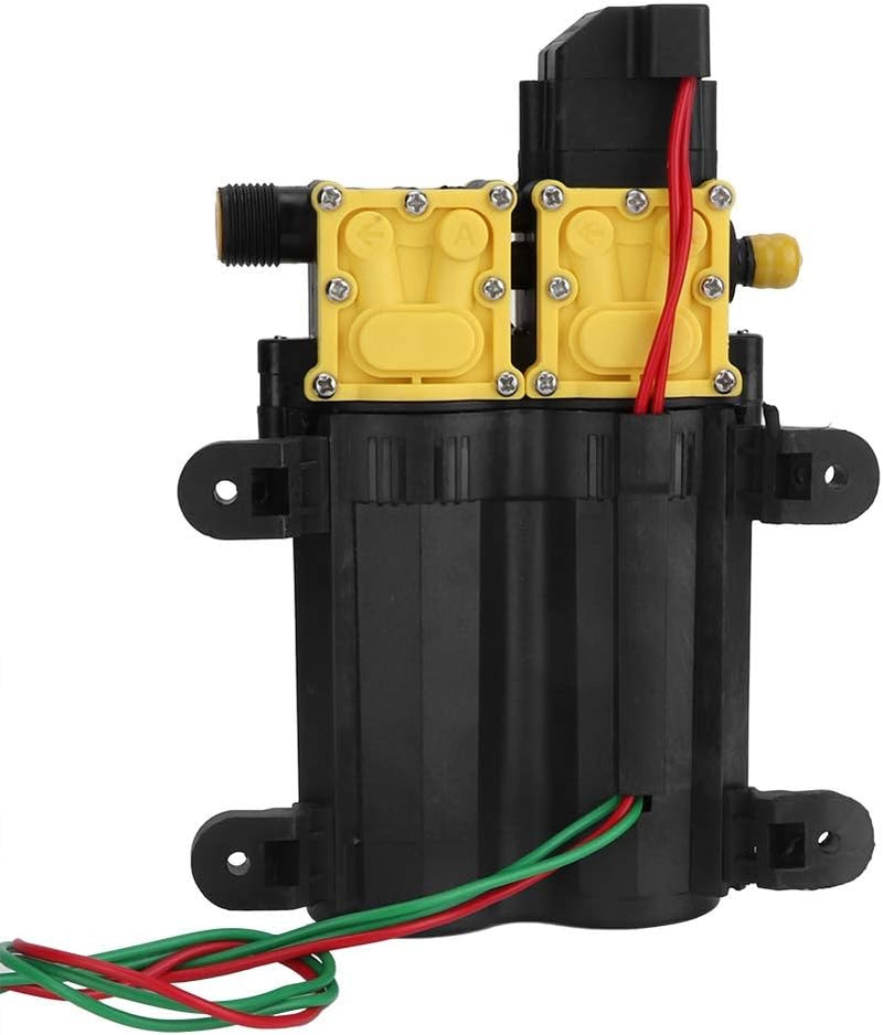 MAGT Hochdruck Wasserpumpe 12V, Doppelkopf Membranpumpe Elektrische Wassersprühpumpe Gartenpumpe für