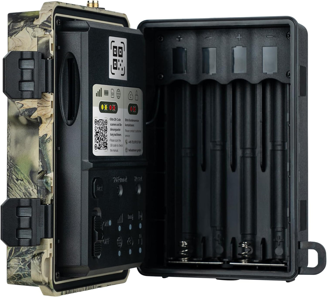 DÖRR Cloud Mini 4G/LTE Wildkamera, Überwachungskamera, Simlockfrei, iOS/Android/Web App, 4G Bild-& V