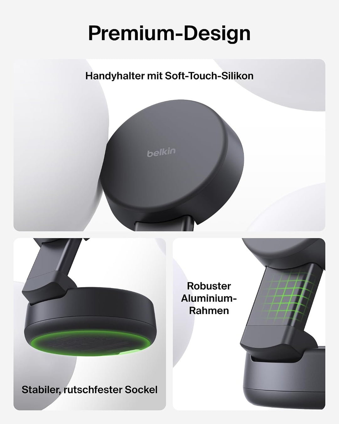 Belkin UltraCharge Pro 2-in-1 Qi2 Induktive Ladestation, 25W – Schwarz | Verstellbar, Qi2.2-zertifiz