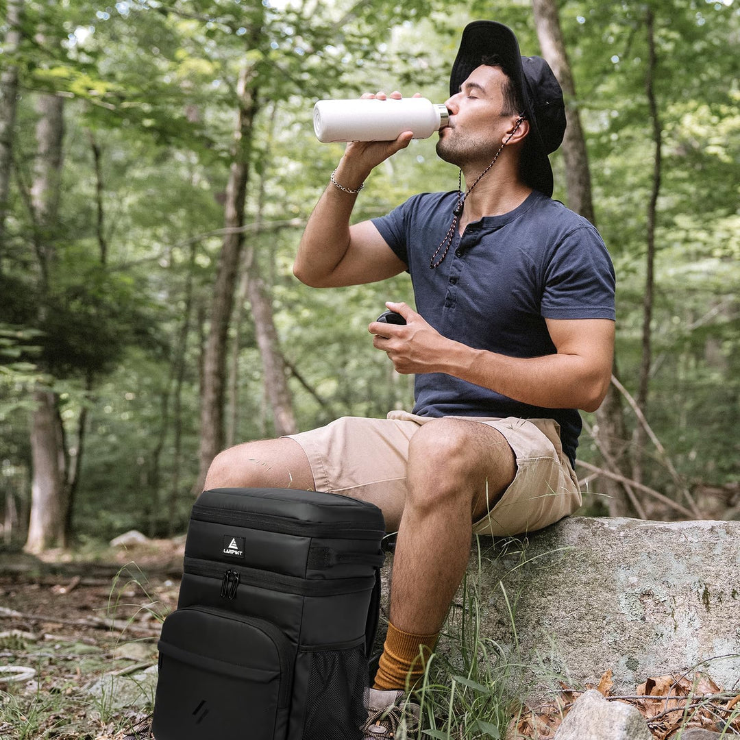 Laripwit Kühlrucksack 54 Dosen Thermo Kühltasche Rucksack Gross Isolierte Doppeldeck mit Kühlfach fü