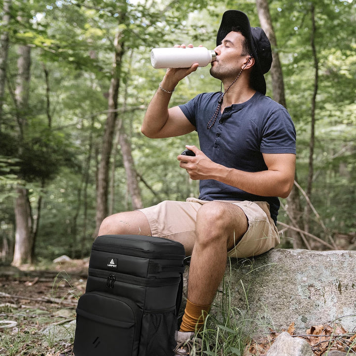 Laripwit Kühlrucksack 54 Dosen Thermo Kühltasche Rucksack Gross Isolierte Doppeldeck mit Kühlfach fü