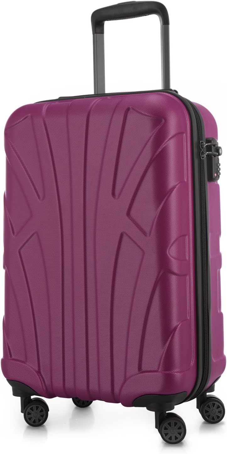 suitline Handgepäck Hartschalen-Koffer Koffer Trolley Rollkoffer Reisekoffer, TSA, 55 cm, ca. 34 Lit
