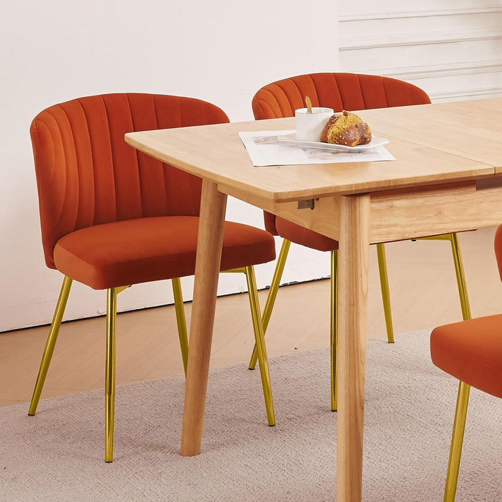 Sepnine® Esszimmerstühle Samt 4er Set, Moderner Küchenstuhl, Polsterstuhl Esszimmer, Ergonomischer E