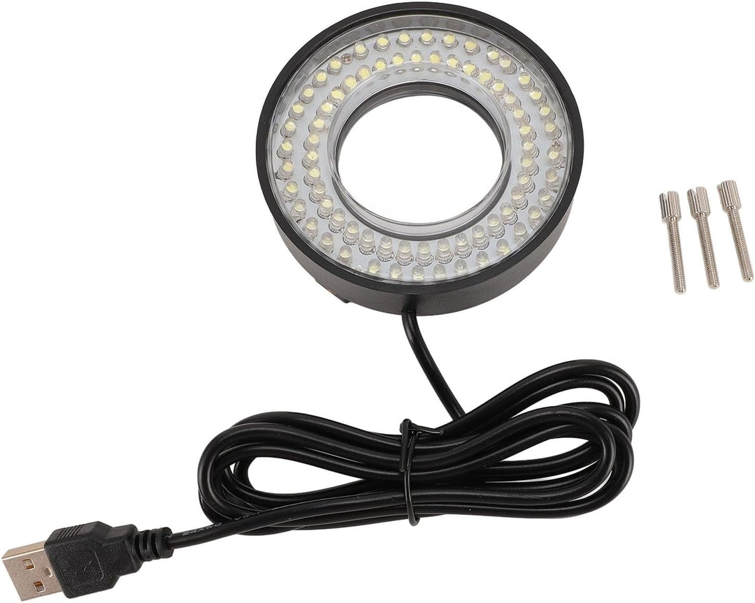 Mikroskop LED Ringlicht, 72 LEDs, 6500 K–7500 K, Verstellbare Beleuchtung, USB 5 V, Mikroskop Licht