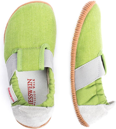 GIESSWEIN Kinder Hausschuhe Söll Slim-Fit - Baumwoll Slippers für Mädchen & Jungen, rutschfeste Kind