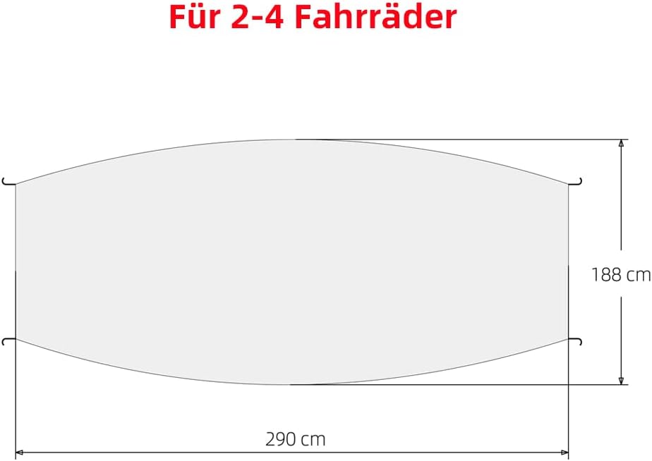 Fahrradabdeckung Fahrradschutzhülle Warntafeltasche mit Befestigungs-Set für Wohnmobil Warnschild Gr