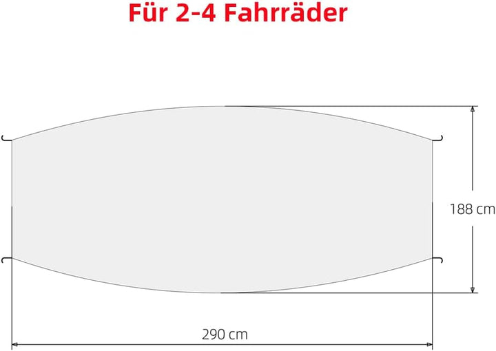 Fahrradabdeckung Fahrradschutzhülle Warntafeltasche mit Befestigungs-Set für Wohnmobil Warnschild Gr