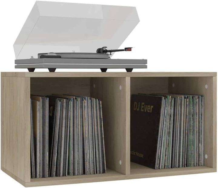 Festnight Schallplatten Aufbewahrungsbox mit 2 Fächern Sideboard Kommode Aktenschrank Bücherregal Sc
