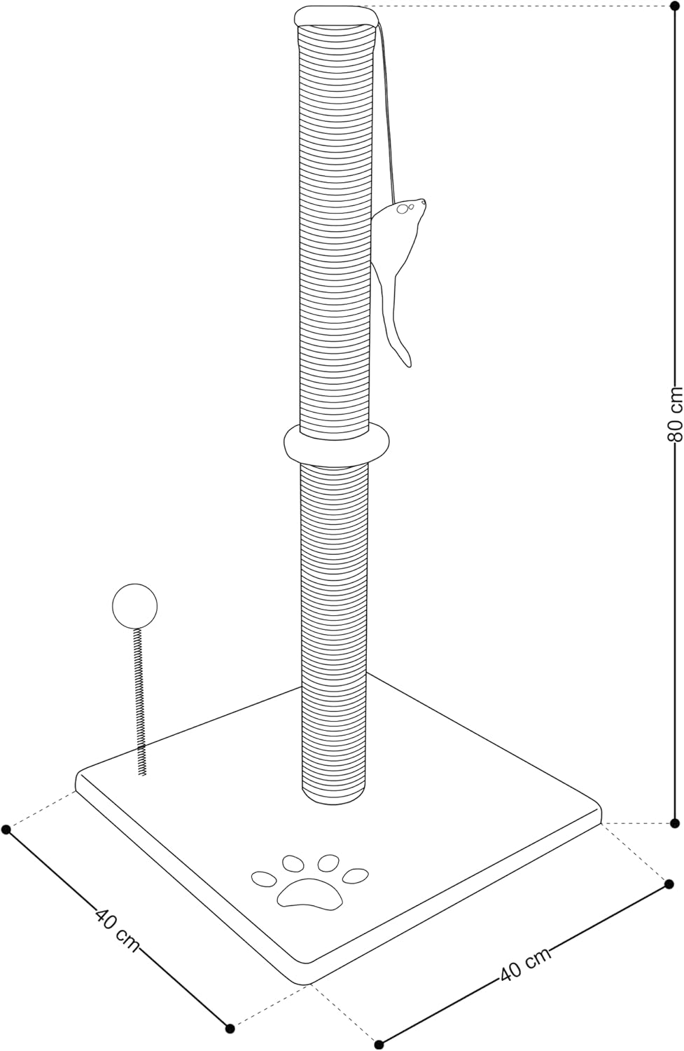 Beltom® Kratzbaum Katzenkratzbaum Kletterbaum. Katzenbaum Katzen Spielbaum, mit Zwinger 81,5 cm. - B
