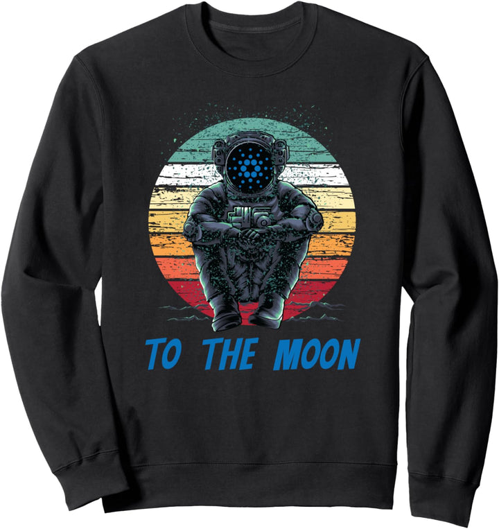 Cardano to the Moon Shirt, Retro Cardano ADA Crypto Coin Sweatshirt