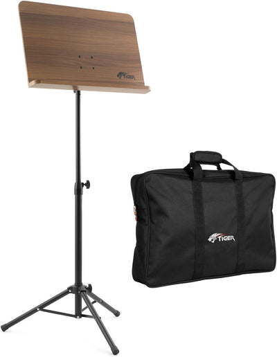 TIGER Orchesterpult und Tasche hölzern Stand und Tasche Single, hölzern Stand und Tasche Single