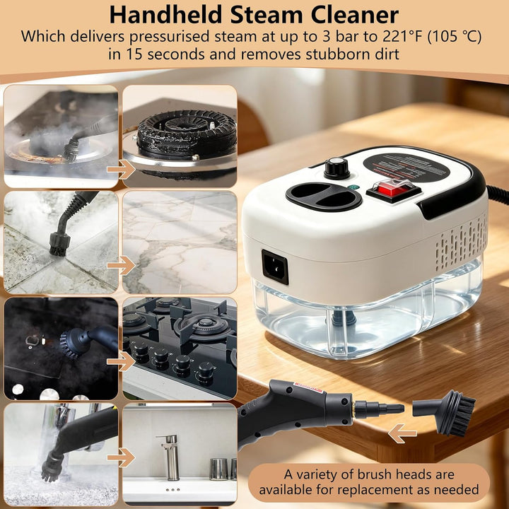Dampfreiniger Handgerät, Handdampfreiniger Tragbarer Steam Cleaner