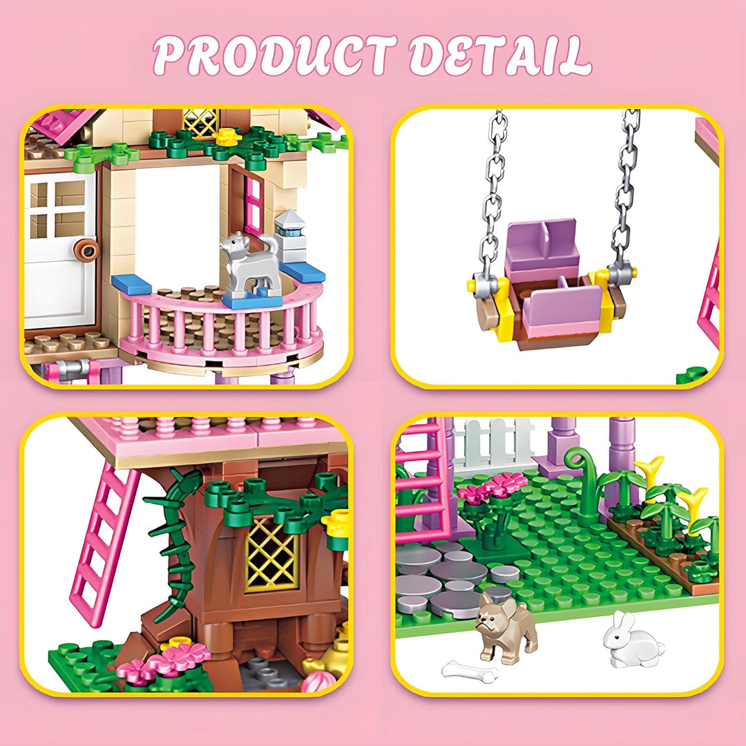 CSNRHG Dream Tree House Friends Bauset 504 Teile Konstruktionsspielzeug Geschenke für Erwachsene, Dr