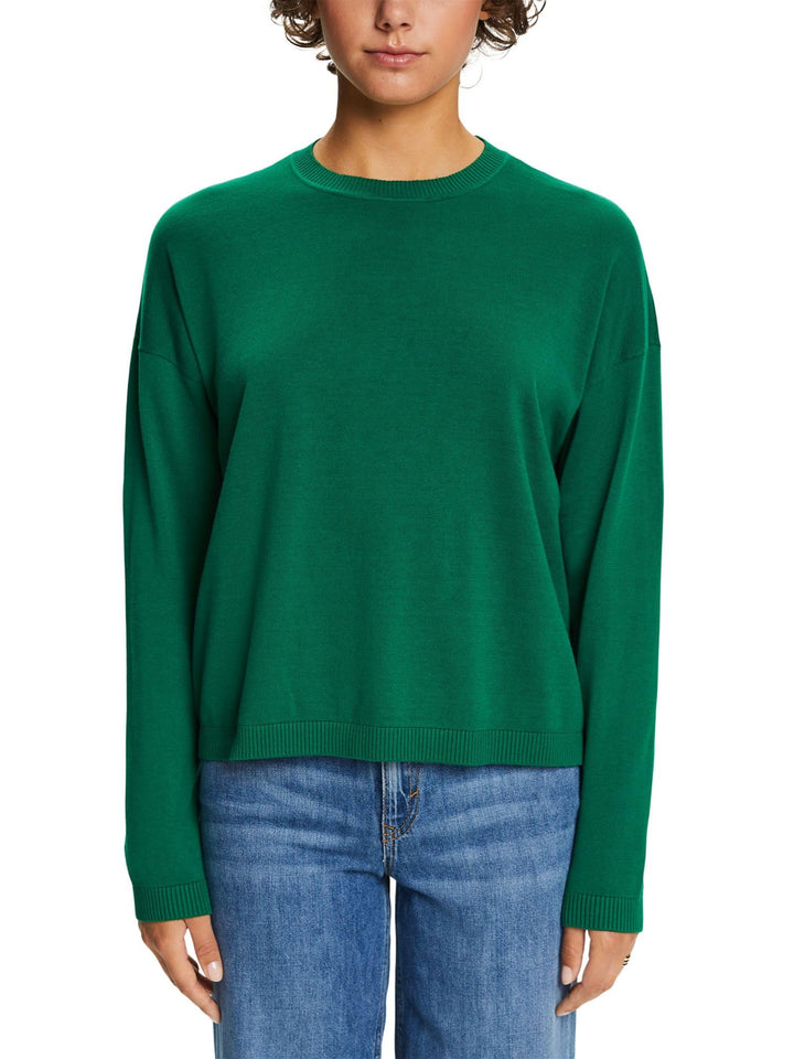 ESPRIT Oversize Pullover, 100% Baumwolle XXS Dark Green, XXS Dark Green
