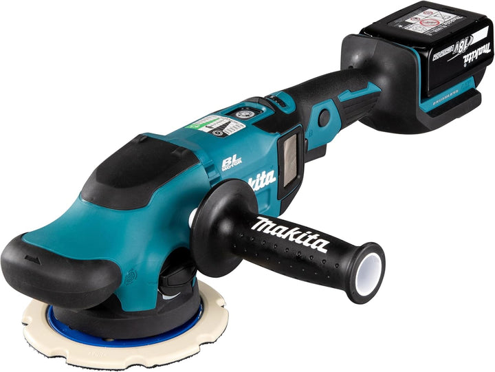 Makita DPO600TKX1 Exzenterpolierer, 1 Akku plus Ladegerät im Transportkoffer, Blau, 18 V / 5,0 Ah mi