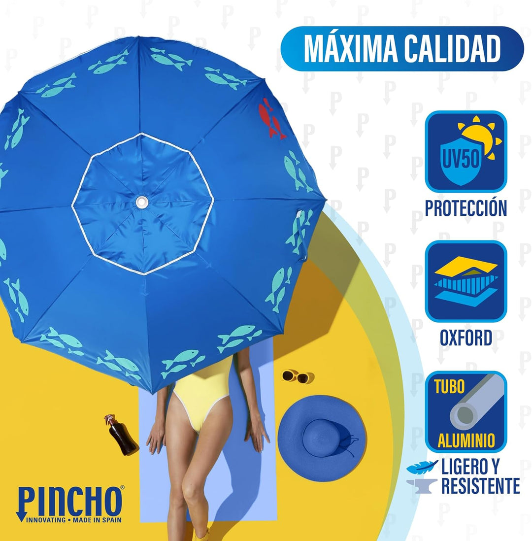 Pincho ALTEA MORAIRA UND MARBELLA SCHIRME, Durchgehendes Blau, Grande, Modern, Durchgehendes Blau