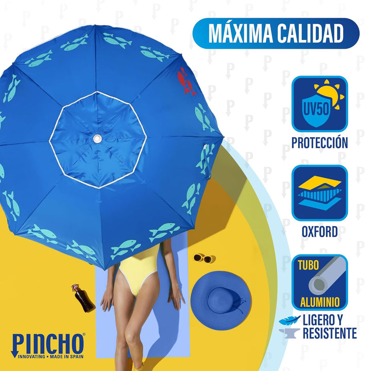 Pincho ALTEA MORAIRA UND MARBELLA SCHIRME, Durchgehendes Blau, Grande, Modern, Durchgehendes Blau