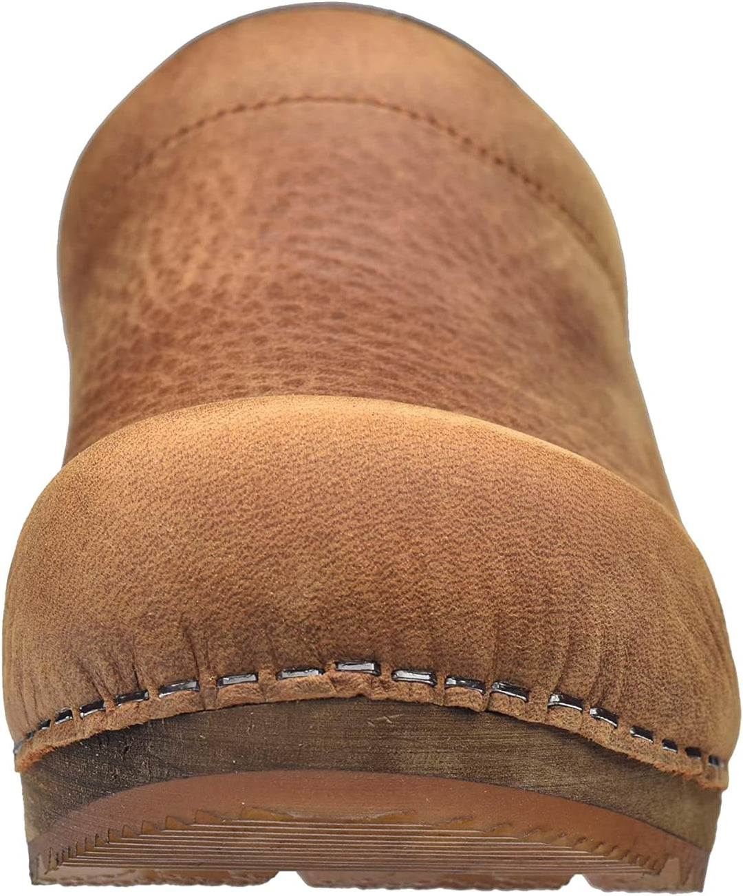 Sanita Christian offener Clog | Original handgemacht | Leder-Holzclogs für Männer 40 EU Braun, 40 EU