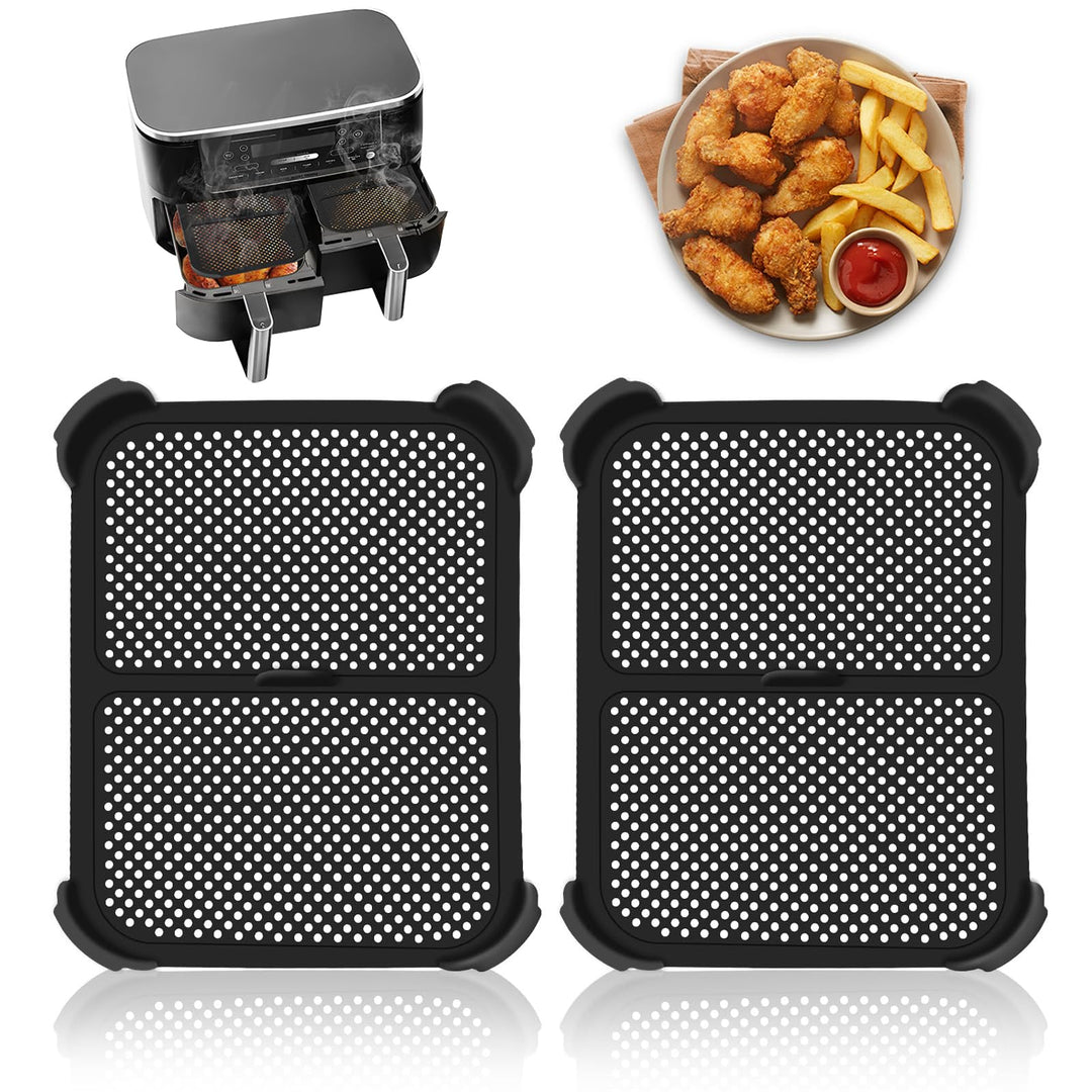 Gachiwar 2 Stück Silikon-Spritzschutz für Heissluftfritteusen, kompatibel mit Ninja Foodi MAX Dual Z
