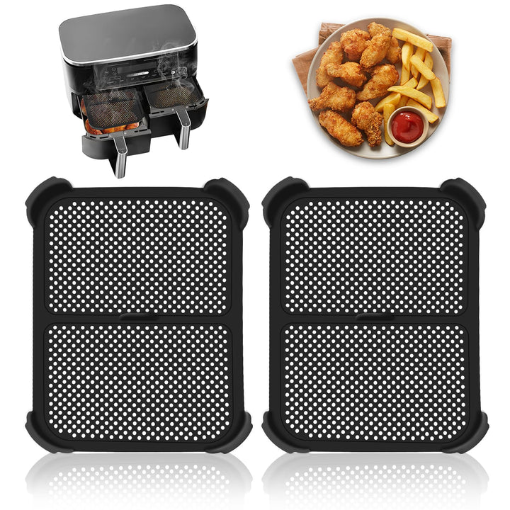Gachiwar 2 Stück Silikon-Spritzschutz für Heissluftfritteusen, kompatibel mit Ninja Foodi MAX Dual Z