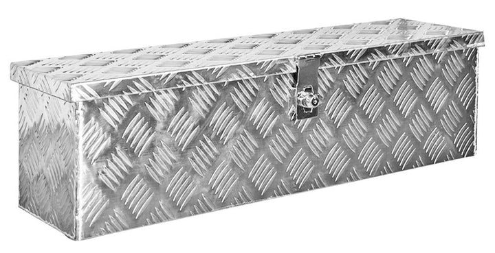 Trucky Truckbox, Deichselbox Aluminium, Anhängerbox 15 Grössen, Werkzeugkiste mit Schloss und Schlüs