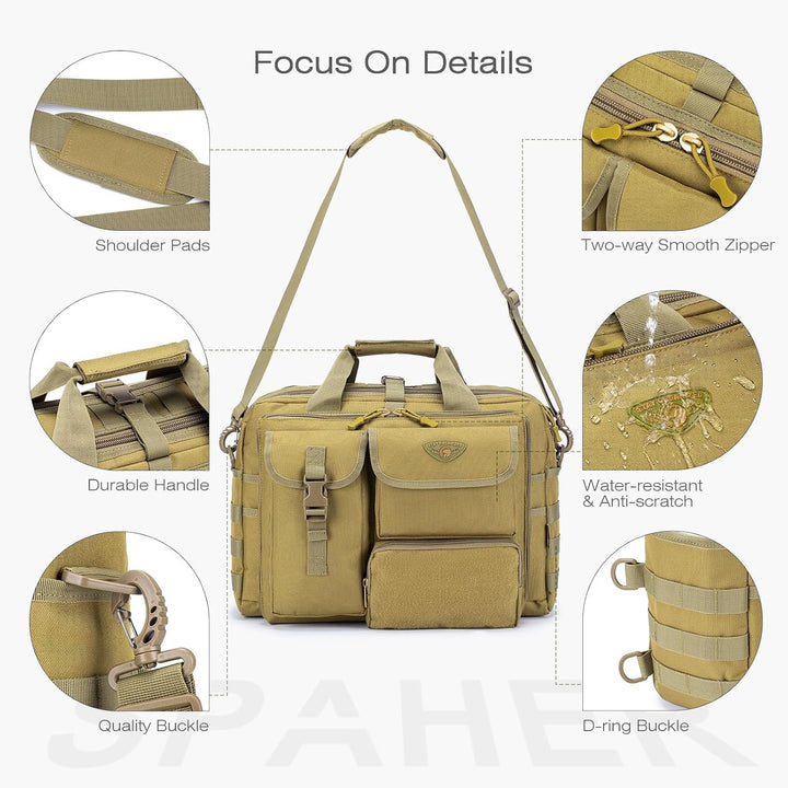 SPAHER Laptoptasche 14 Zoll Aktentasche Herren Business Tasche Arbeitstasche Herren Tasche Herren Ta