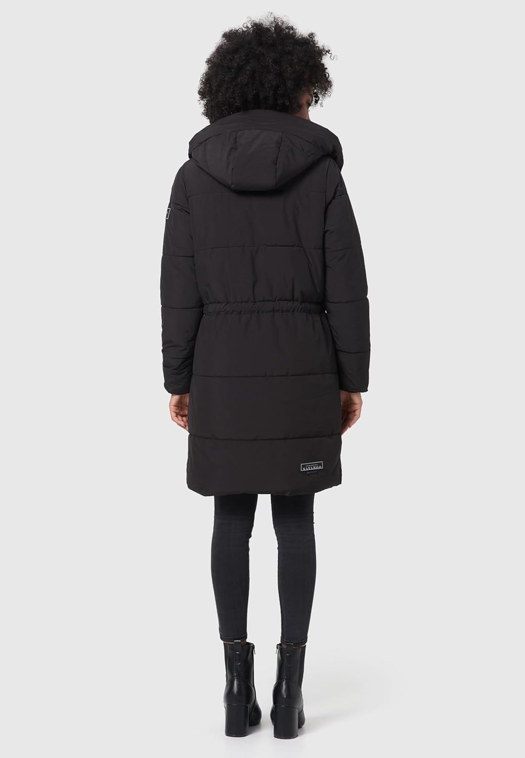 Navahoo Damen Wintermantel kurzer Steppmantel mit Kapuze Zuckertatze XIV XS-XXL XS Schwarz, XS Schwa
