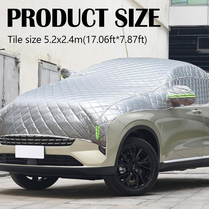 Autoabdeckung, 520x240cm Halbgaragenabdeckung Hagelschutz Auto Hageldecke für Autos Frontscheibenabd