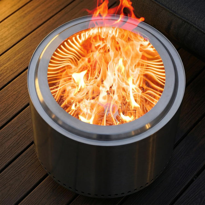Onlyfire Pellet Adapter für Solo Stove Bonfire 19.5"/49.53cm Feuerschale, Edelstahl Rauchfreier Feue