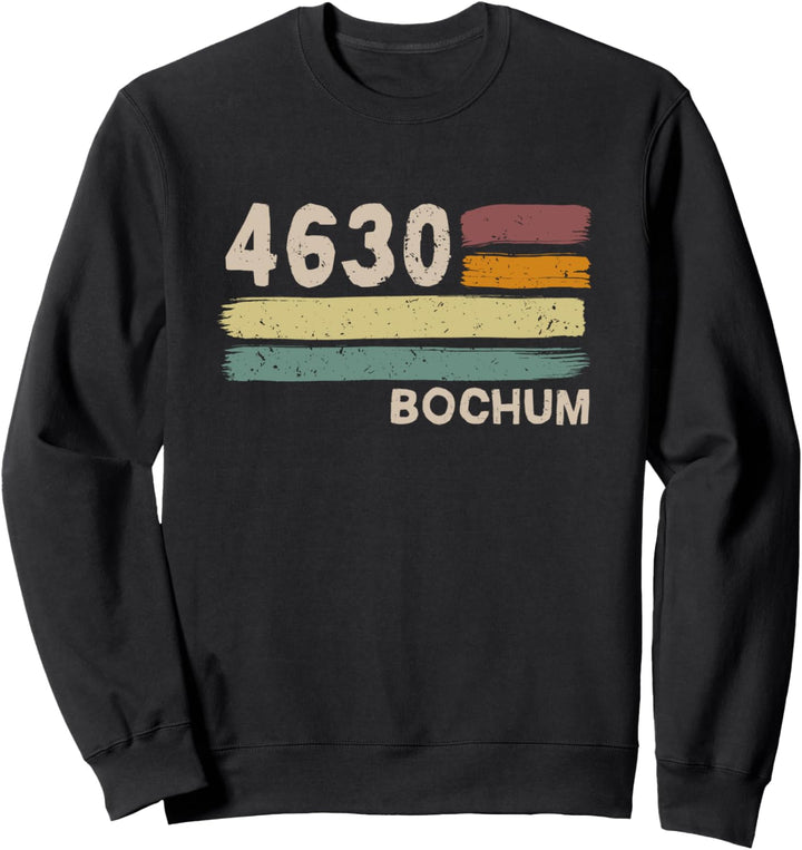 4630 Bochum Retro Postleitzahlen Alte PLZ Vintage Sweatshirt