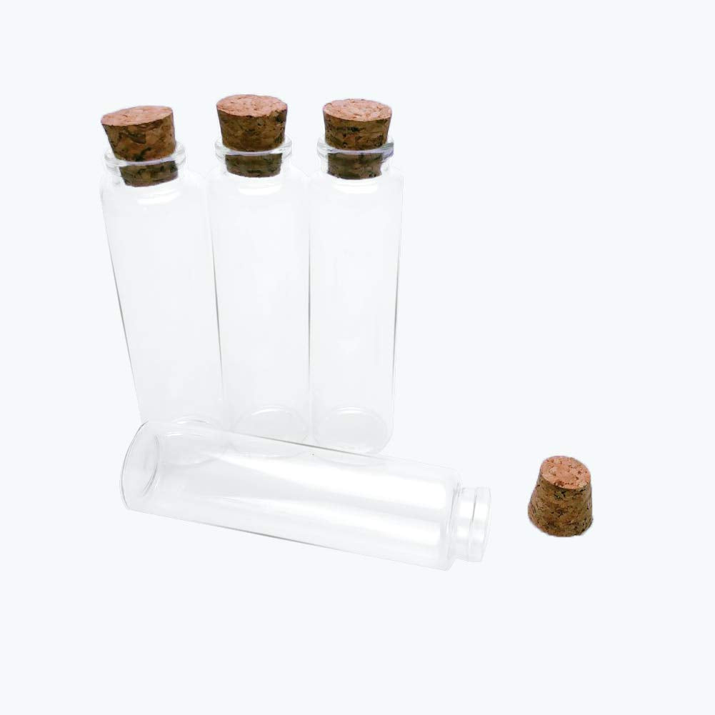 Jarvials Mini süsse leere Glasflasche mit Korkenstopper，Das Volumen der Glasflaschen beträgt 55 ml.