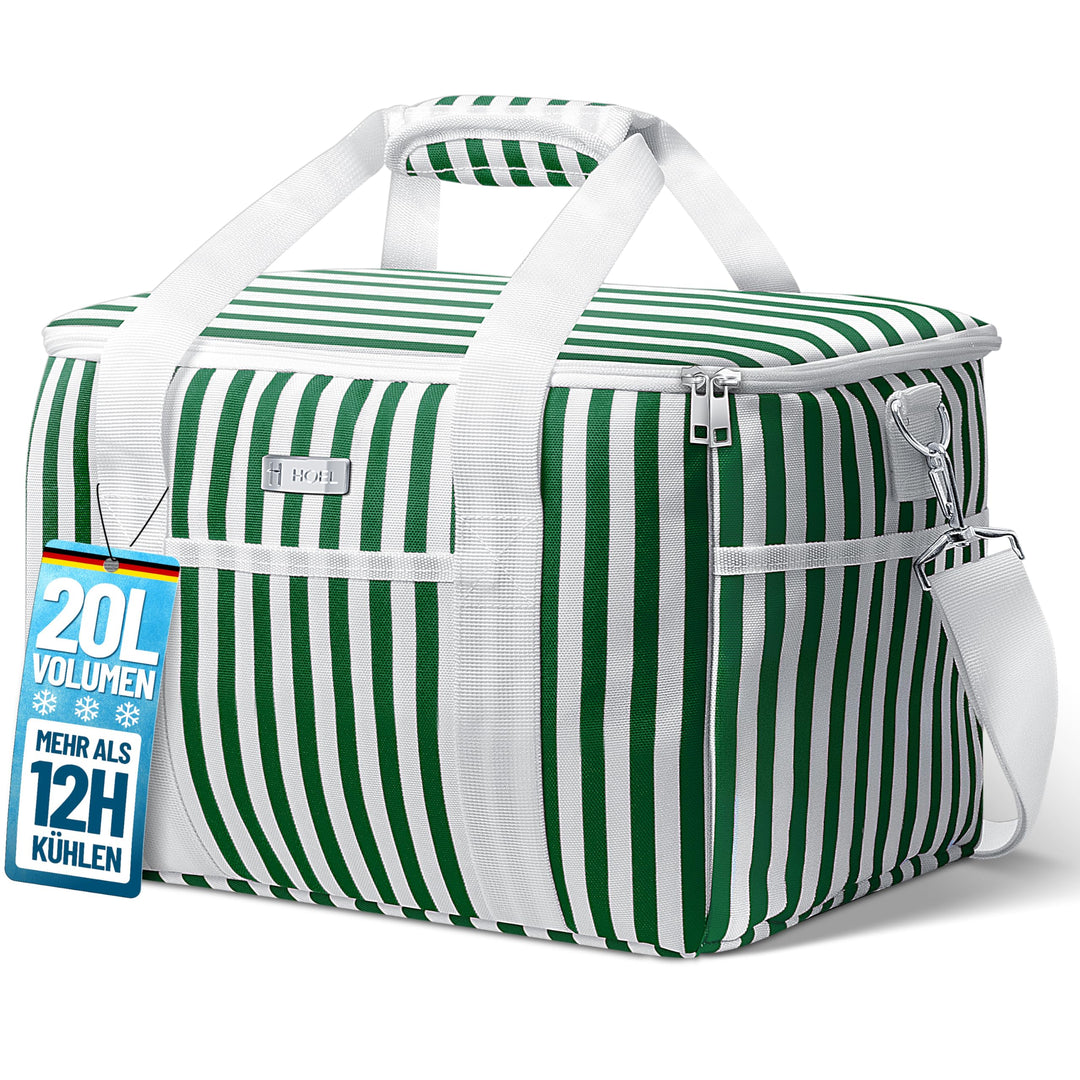 HOEL Kühltasche gross 20L &amp; 30L faltbar - Isolierte Thermotasche - Lunchtasche wasserdicht &amp; auslauf