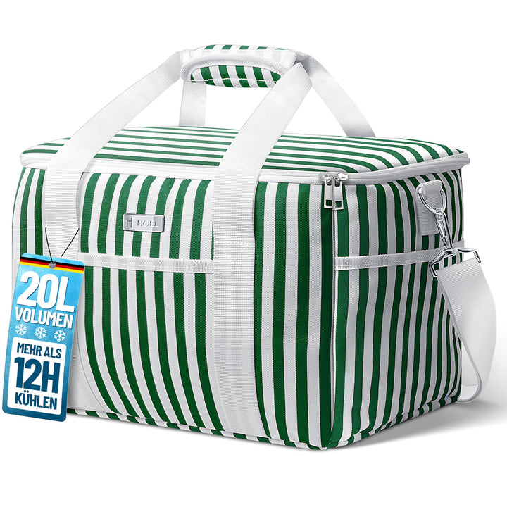 HOEL Kühltasche gross 20L &amp; 30L faltbar - Isolierte Thermotasche - Lunchtasche wasserdicht &amp; auslauf