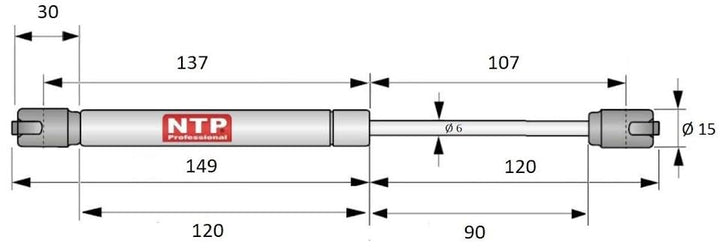 Dämpfer Gasdruckdämpfer Gasfeder Gasdruckfeder Kompressionsfeder (4, 60N) 4 60N, 4 60N