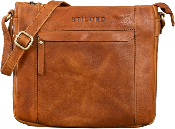 STILORD "Terra Ledertasche Damen Umhängetasche Vintage Handtasche für Frauen Klassische Schultertasc