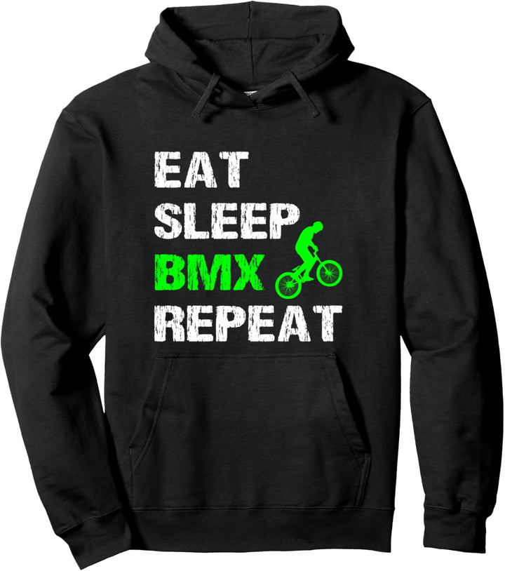 Eat Sleep BMX Repeat Fahrrad Freestyle Racing Bike Rider Pullover Hoodie