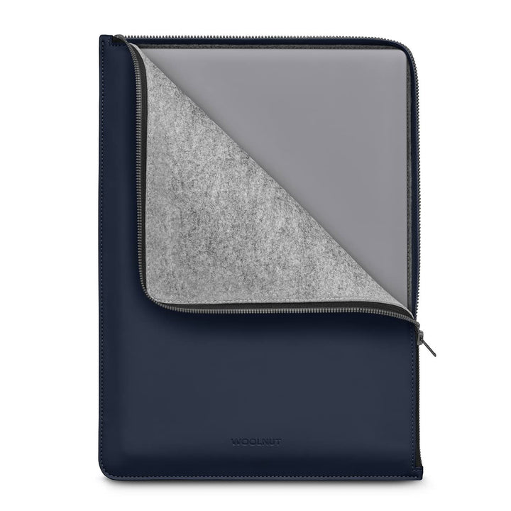 WOOLNUT Matte PU Folio Zipper Sleeve Case Hülle Tasche für for MacBook Air 15 Zoll (2023-2024, M2) &