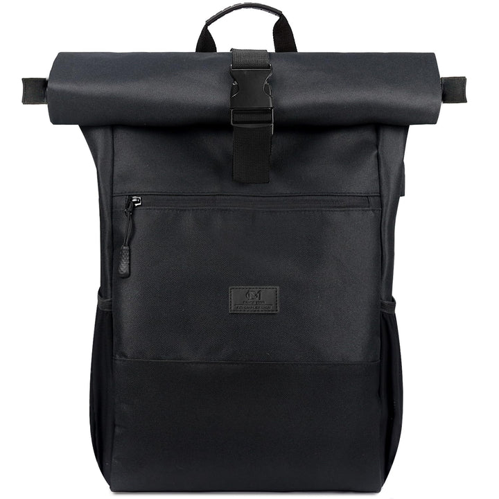 RJEU Laptop Rucksack für 17 Zoll,Rolltop Rucksack Herren Damen,Laptoptasche mit USB-Ladebuchse für S