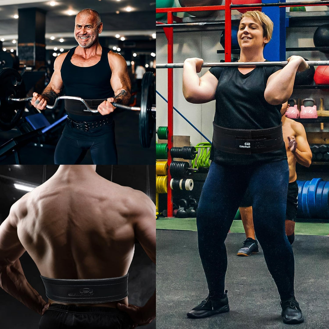 Powerlifting Gürtel 10mm Echtleder mit Hebelschnalle – 4” Gewichthebergürtel für Squats, Kreuzheben