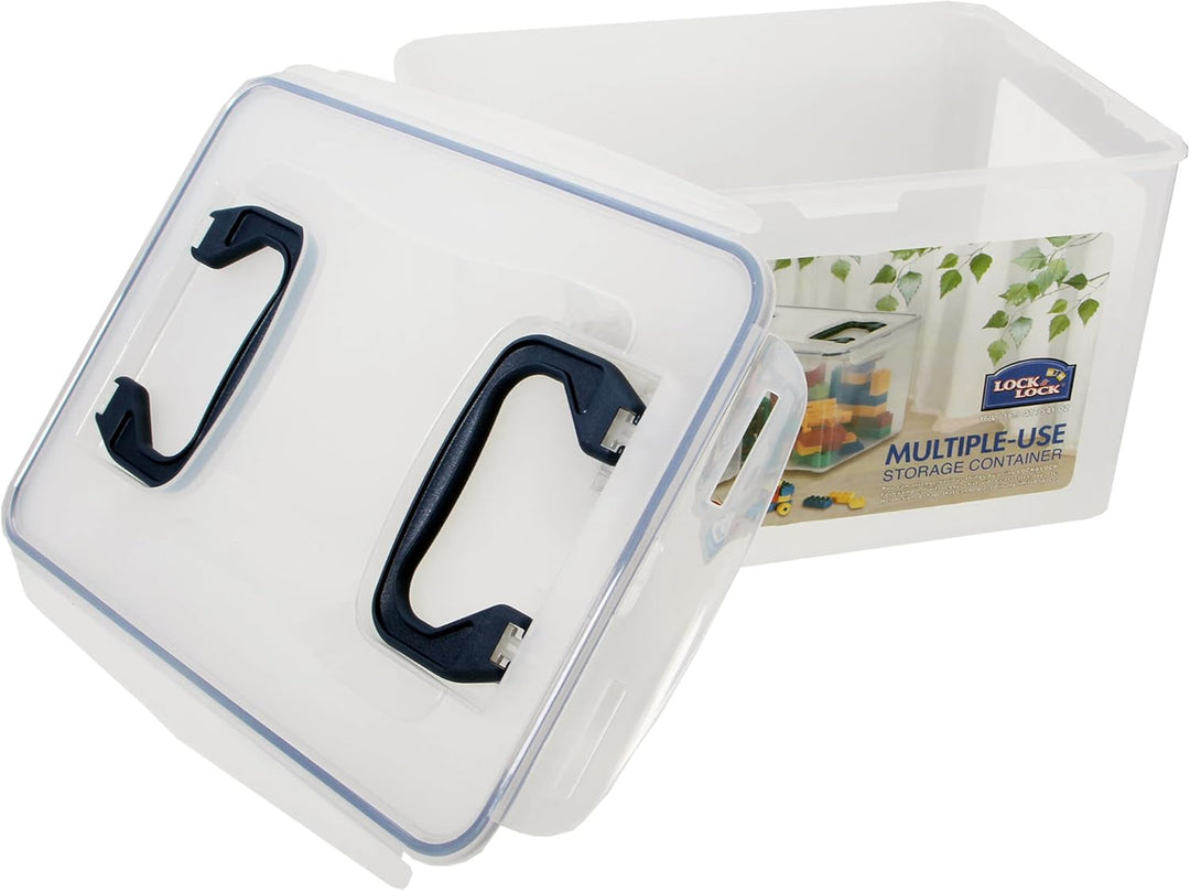 LocknLock PP CLASSIC Aufbewahrungsbox mit Deckel und Griffen | 16 L, 361 x 274 x 212 mm | 100 % Luft