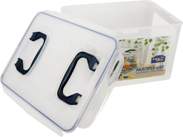 LocknLock PP CLASSIC Aufbewahrungsbox mit Deckel und Griffen | 16 L, 361 x 274 x 212 mm | 100 % Luft