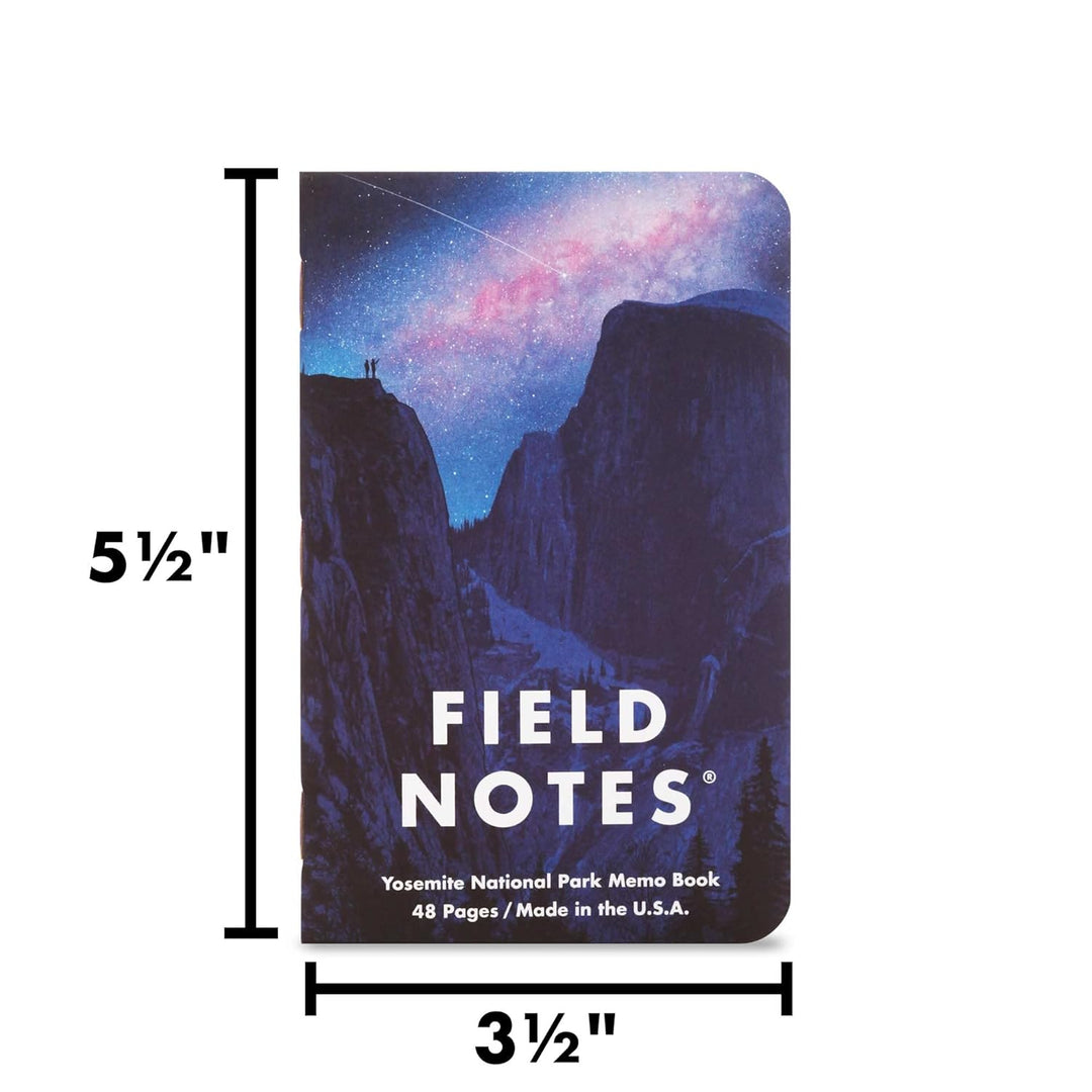 Field Notes: National Parks Serie (Serie A - Yosemite, Acadia, Zion) - Graph Paper Memo Book 3er Pac