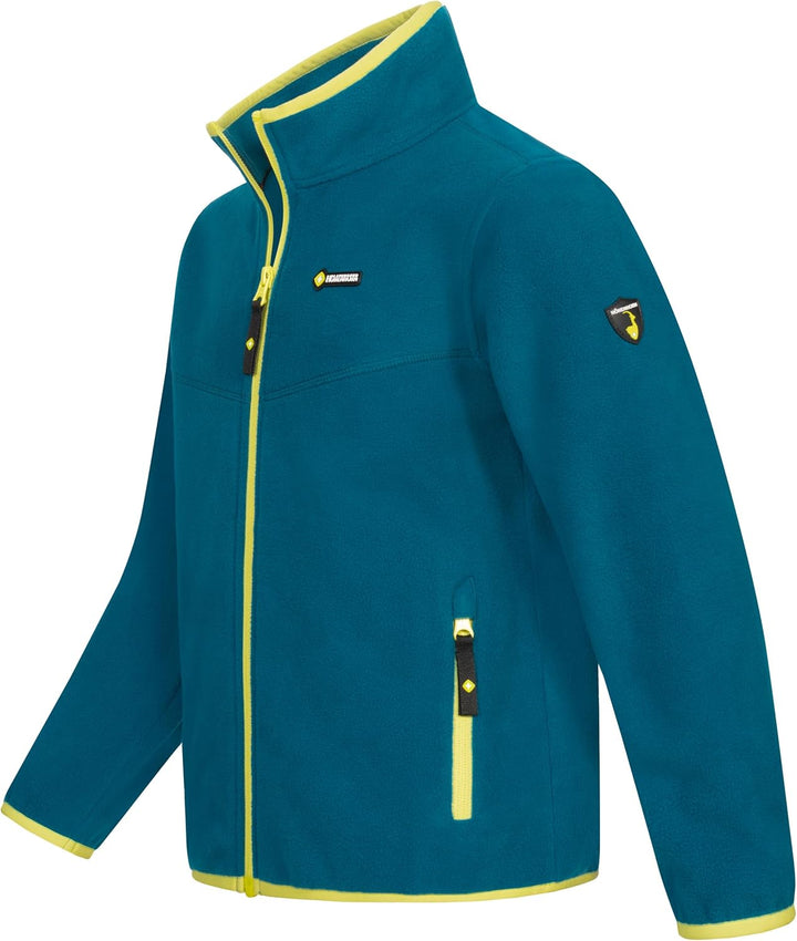 Höhenhorn Leggon Kinder Fleece Jacke Jungen Mädchen Full Zip Outdoor Freizeit 140 Türkis/Grün, 140 T